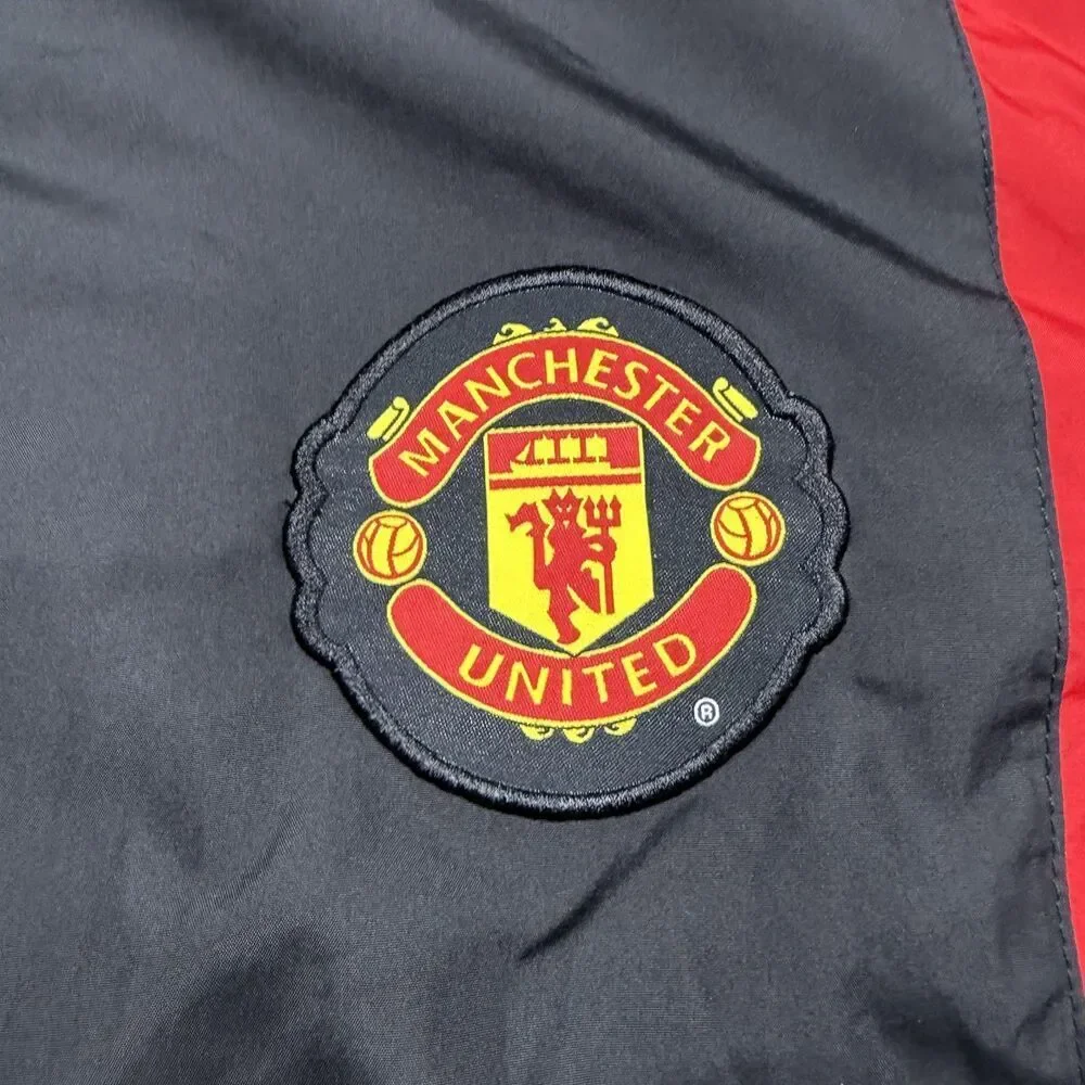 Vintage Manchester United Jacket Mens Large Black Premier League Soccer Football